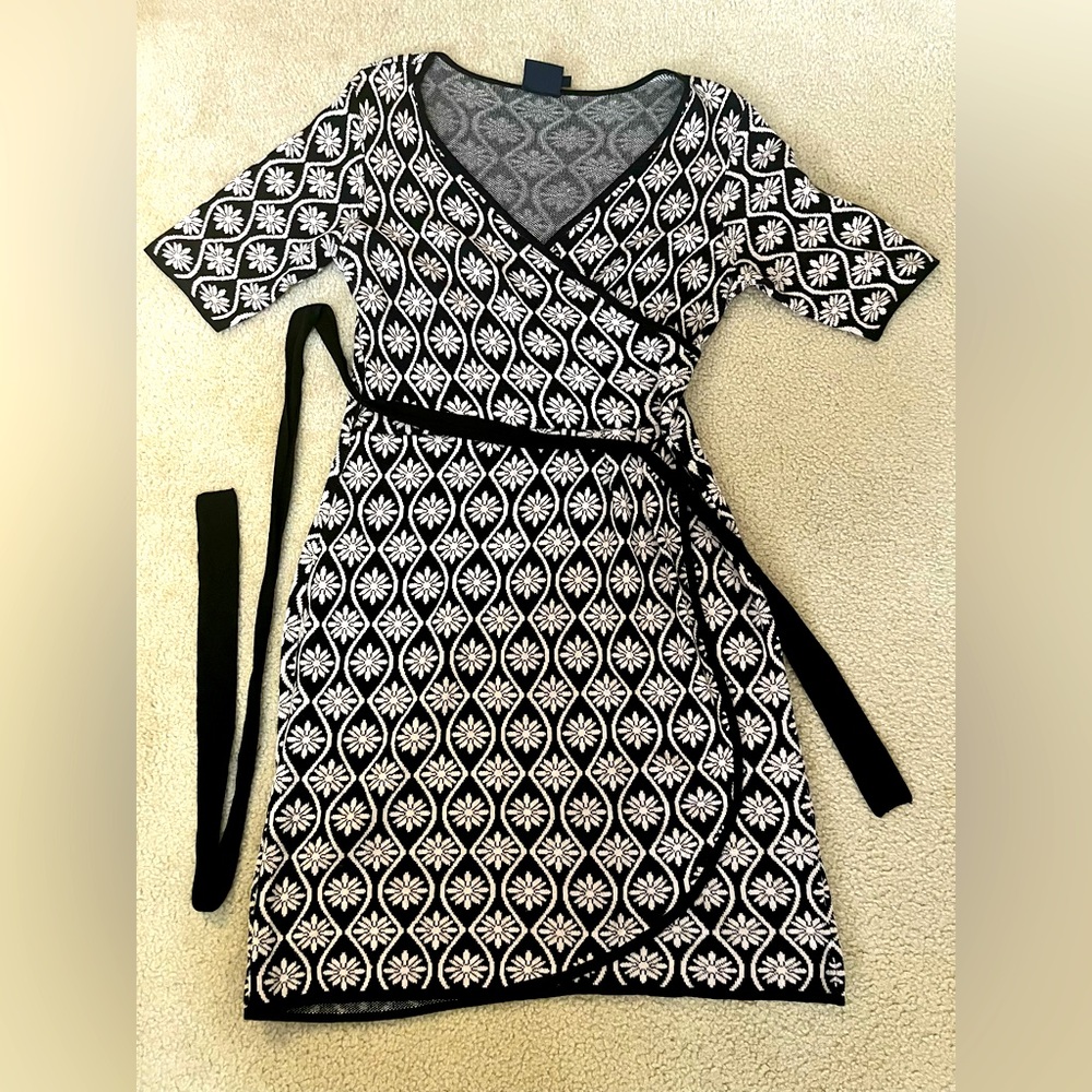 Just…Taylor faux knit wrap dress